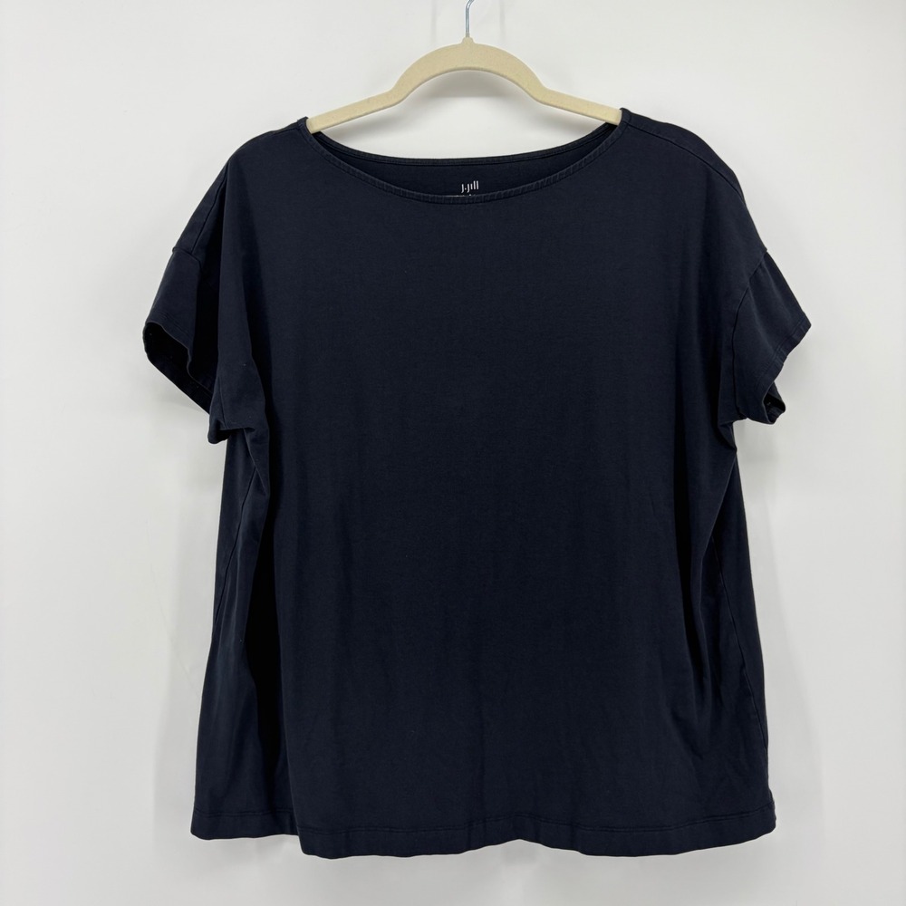 J. Jill Midnight Navy Relaxed Short Sleeve Tee
